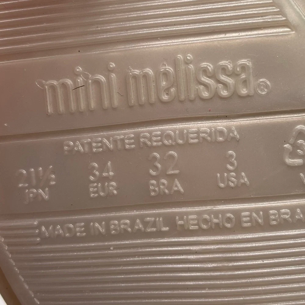 Mini Melissa Vegan Black and Cream now Flats size 3 girls